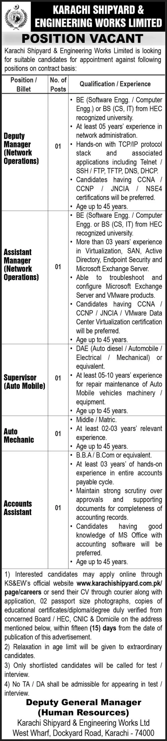 KSEW Jobs 2024