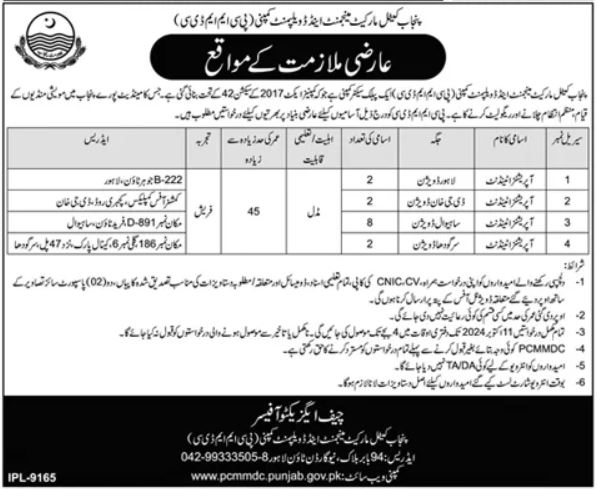 PCMMDC Jobs 2024