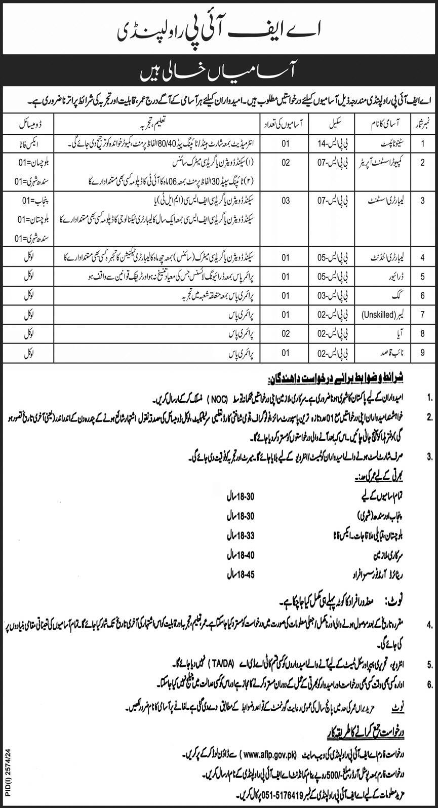 Armed Forces Institute of Pathology AFIP Jobs 2024