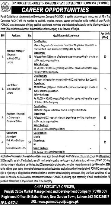 PCMMDC Jobs 2024