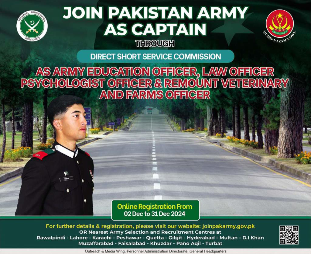 Join Pakistan Army Jobs