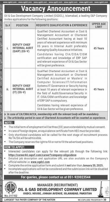 OGDCL Jobs